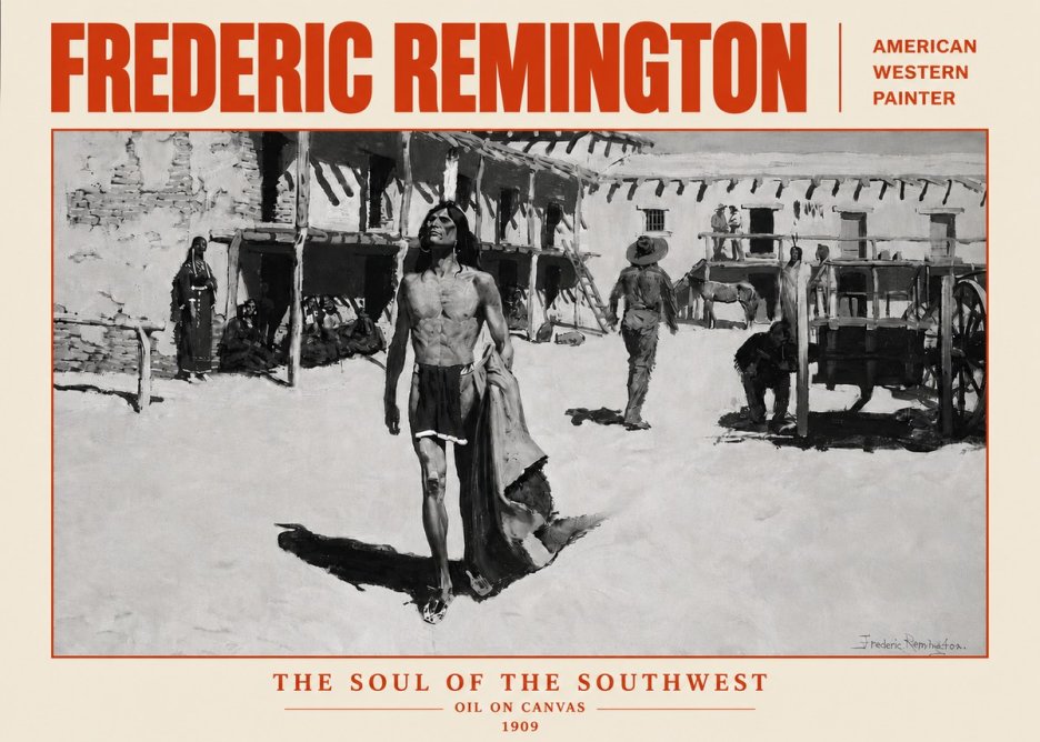 Frederic Remington The Soul of the Southwest No4 - Plakát