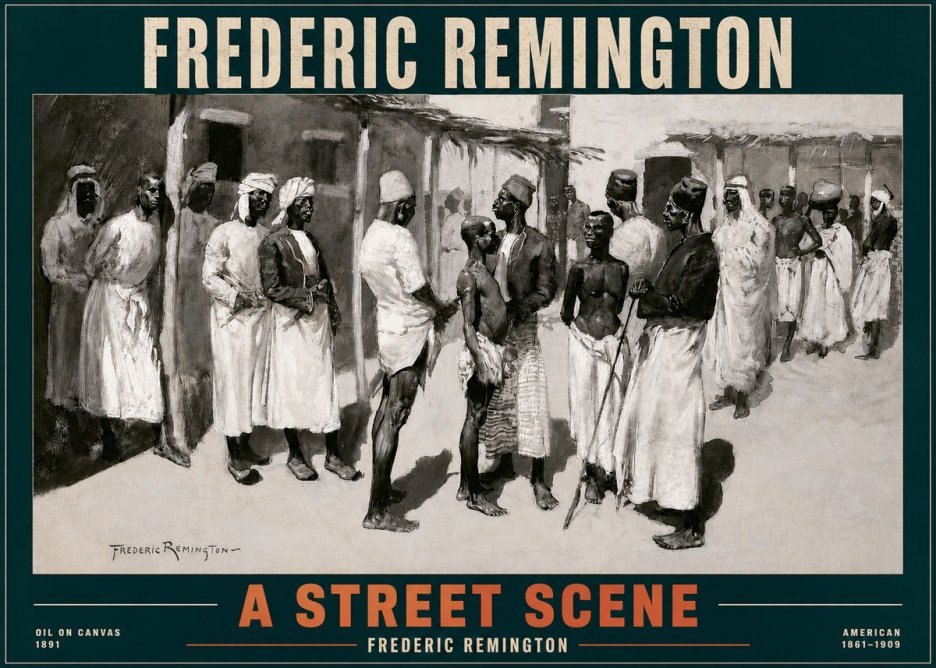 Frederic Remington A Street Scene No2 - Plakát