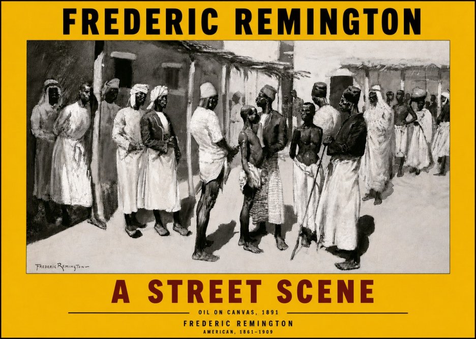 Frederic Remington A Street Scene No4 - Plakát