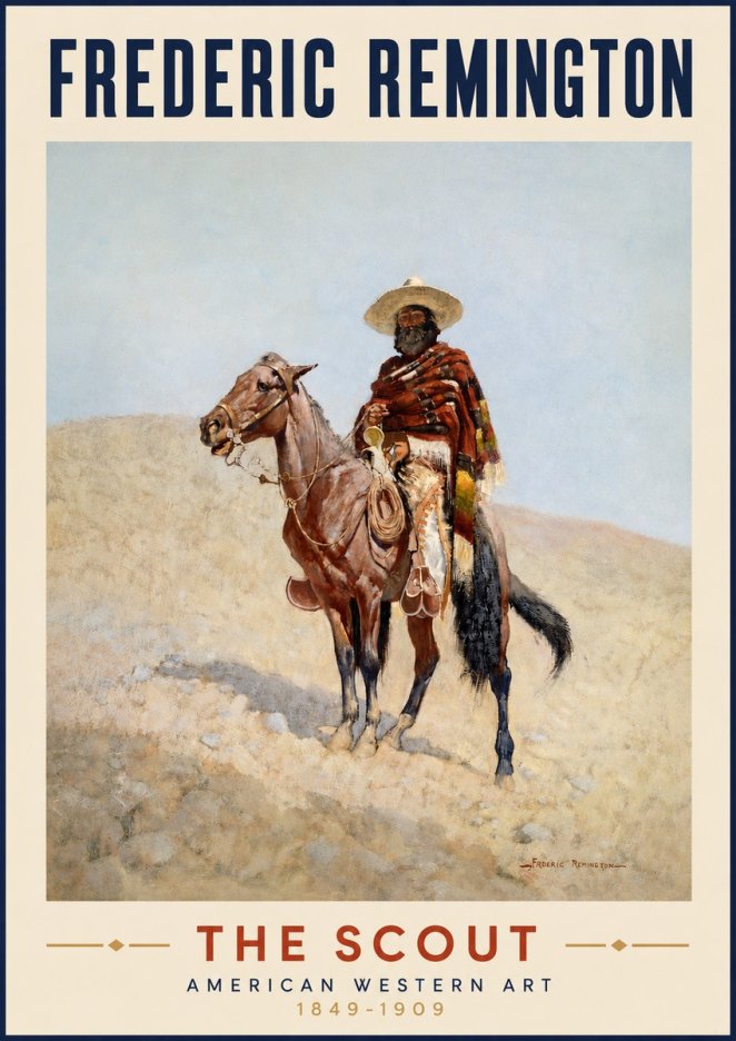 Frederic Remington The Scout I No3 - Plakát