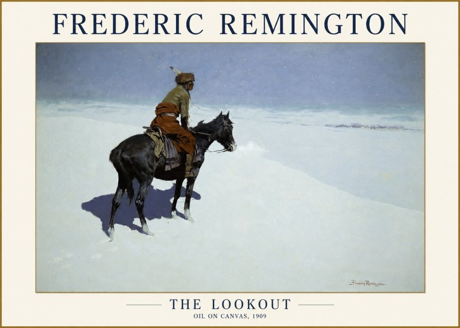 Frederic Remington The Lookout No1 - Plakát