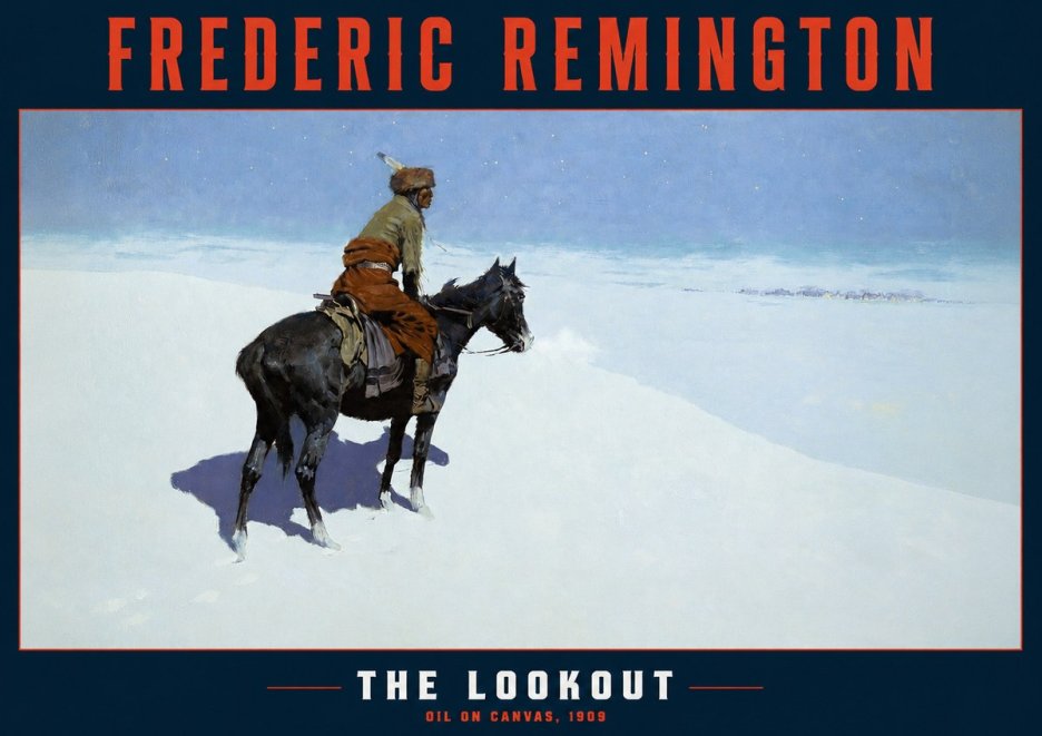 Frederic Remington The Lookout No2 - Plakát
