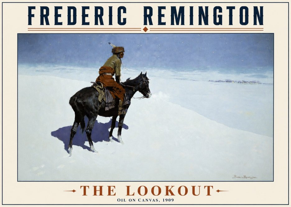 Frederic Remington The Lookout No4 - Plakát