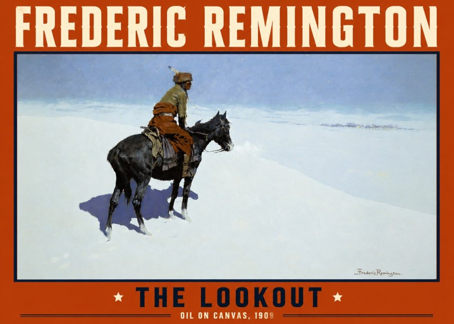 Frederic Remington The Lookout No5 - Plakát