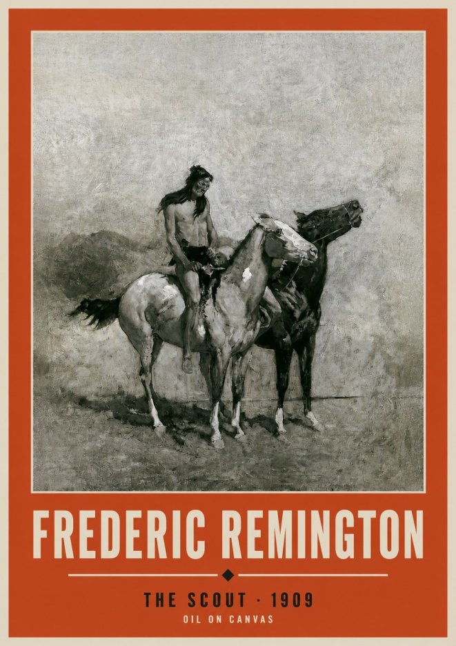 Frederic Remington The Scout II No2 - Plakát