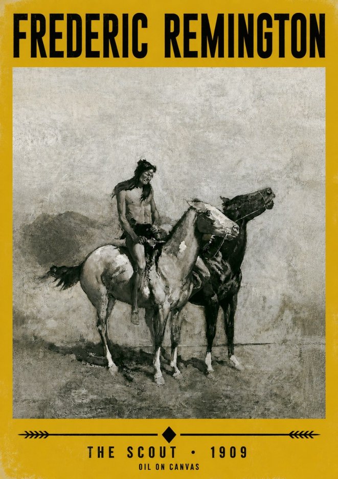 Frederic Remington The Scout II No3 - Plakát
