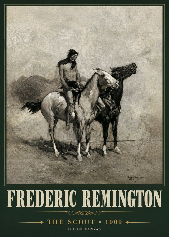 Frederic Remington The Scout II No4 - Plakát