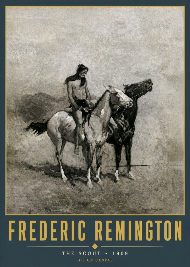 Frederic Remington The Scout II No5 - Plakát