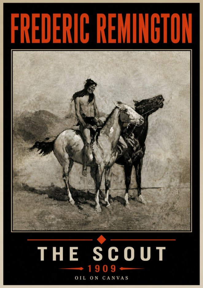 Frederic Remington The Scout II No6 - Plakát