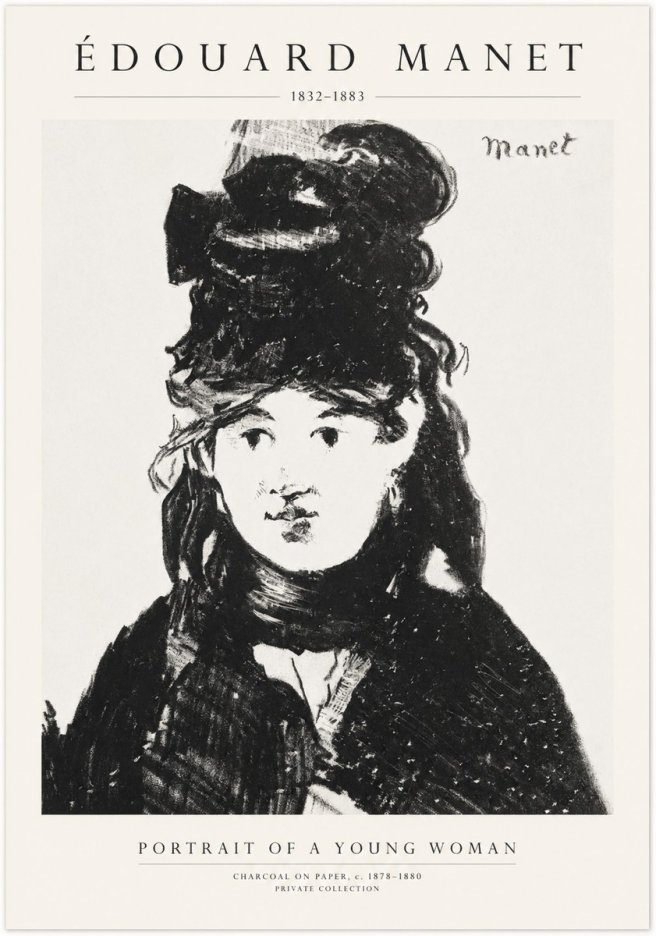 Édouard Manet Portrait of a Young Woman II No1 - Plakát