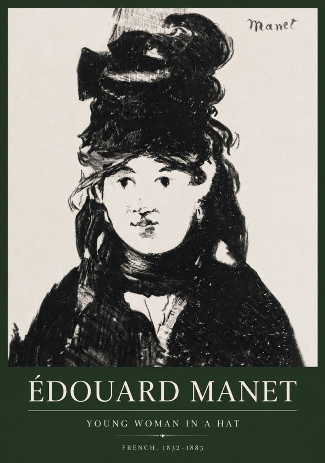 Édouard Manet Portrait of a Young Woman II No5 - Plakát
