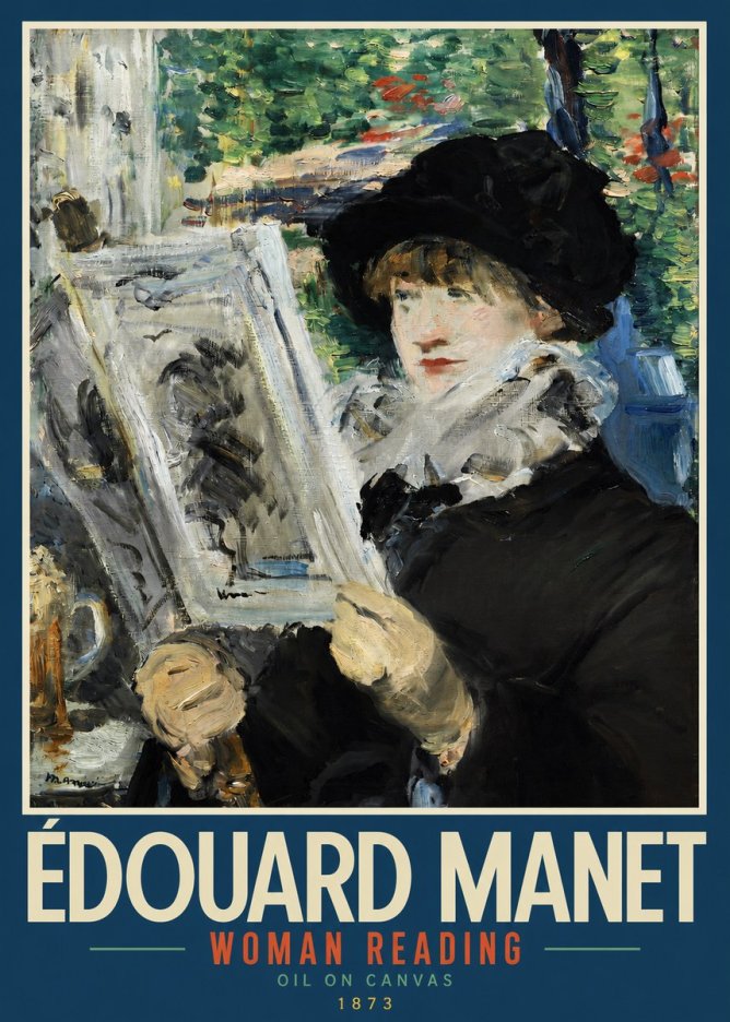 Édouard Manet Woman Reading No2 - Plakát