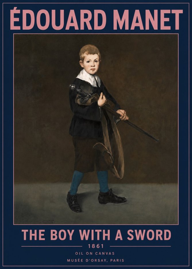 Édouard Manet The Boy with a Sword No4 - Plakát