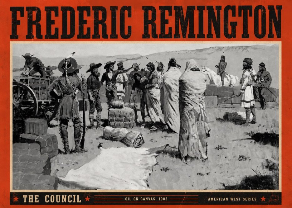 Frederic Remington The Parley No5 - Plakát