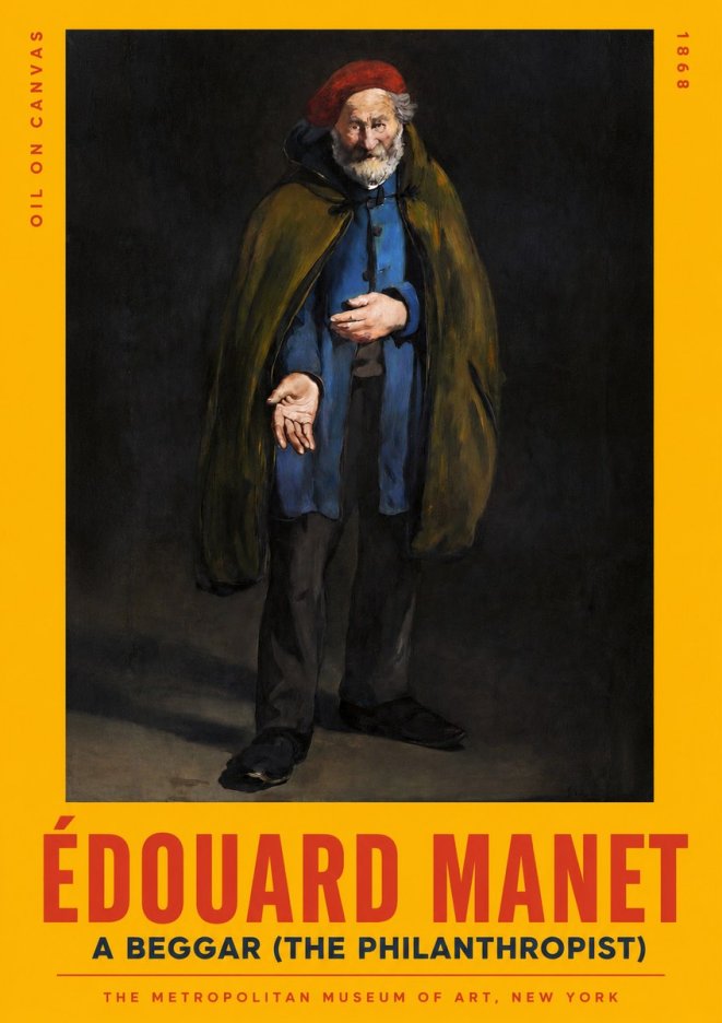 Édouard Manet A Beggar (the Philanthropist) No2 - Plakát