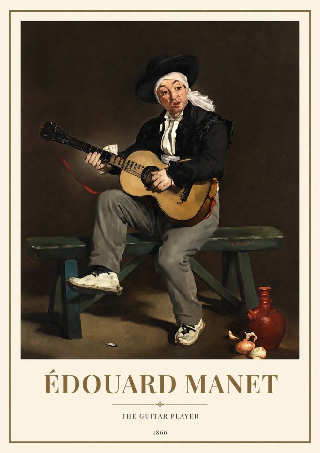 Édouard Manet The Guitar Player No1 - Plakát