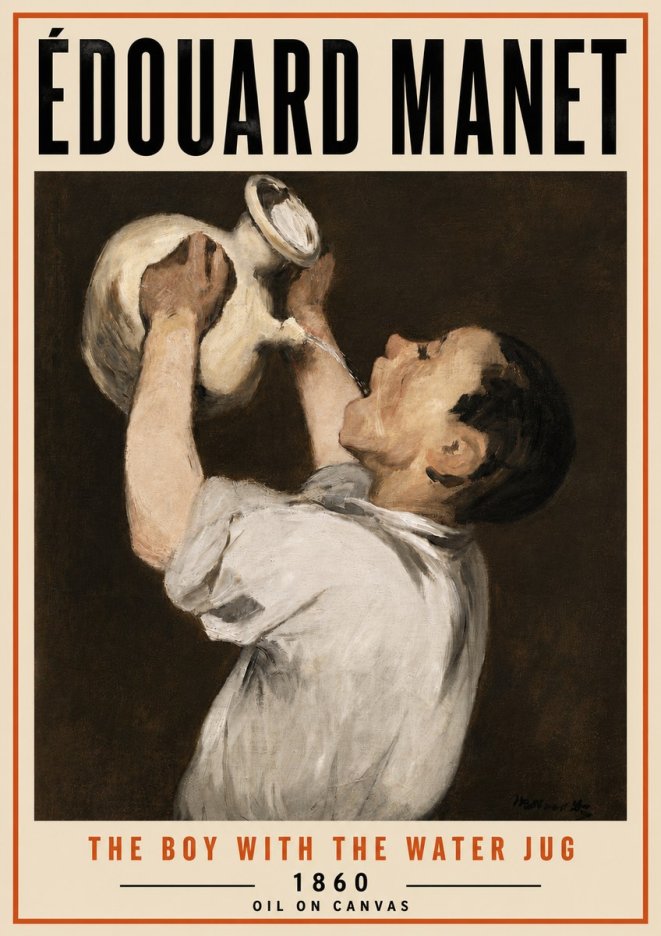 Édouard Manet The Boy with the Water Jug No5 - Plakát