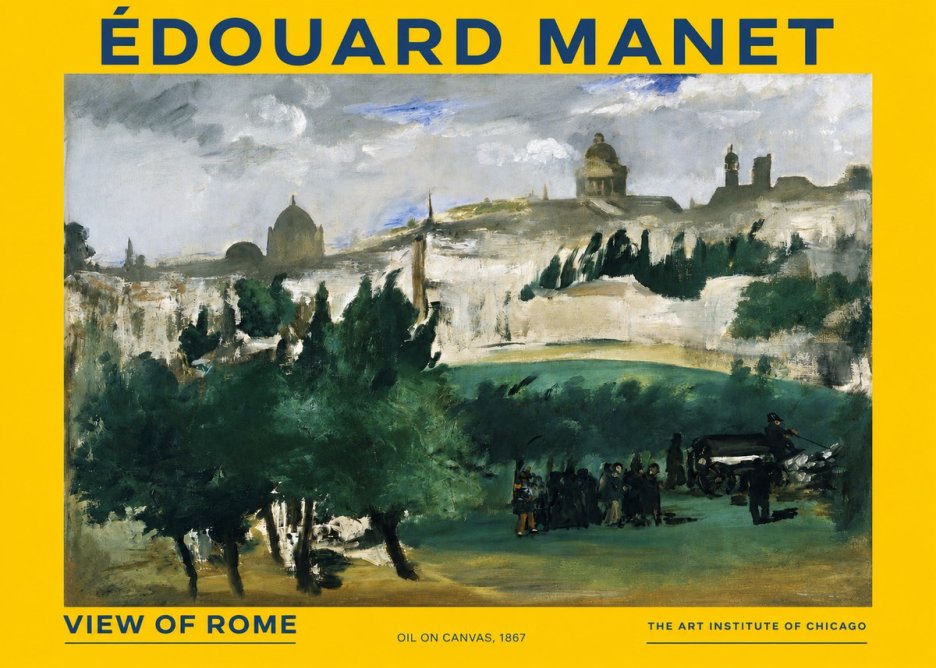 Édouard Manet View of Rome No2 - Plakát