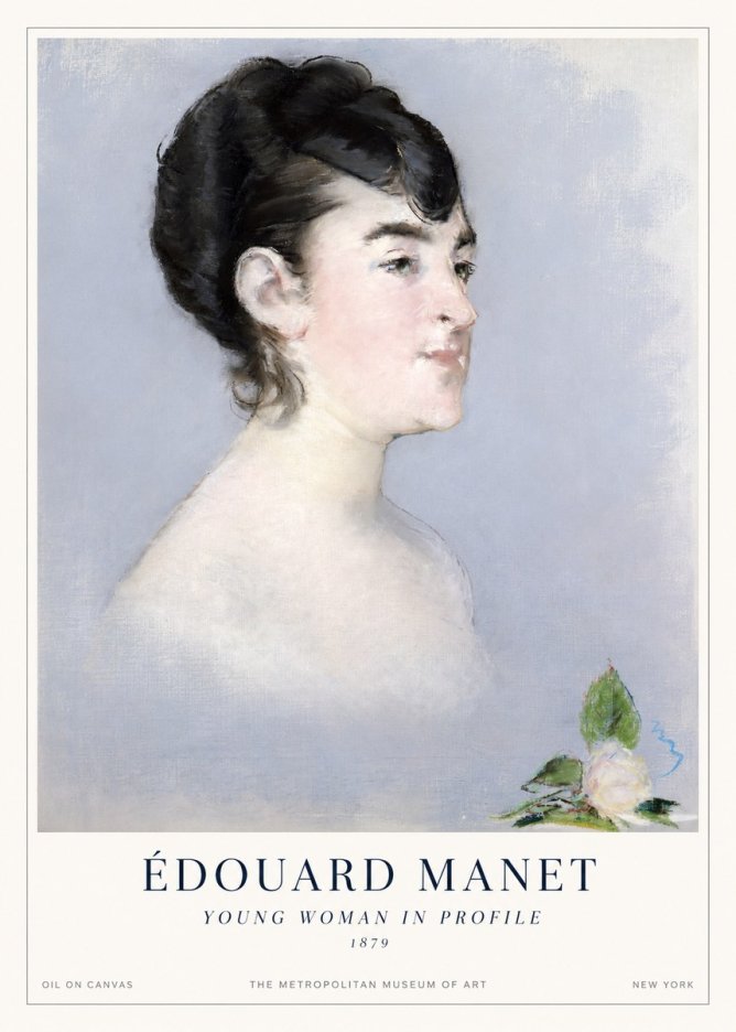 Édouard Manet Young Woman in Profile No1 - Plakát