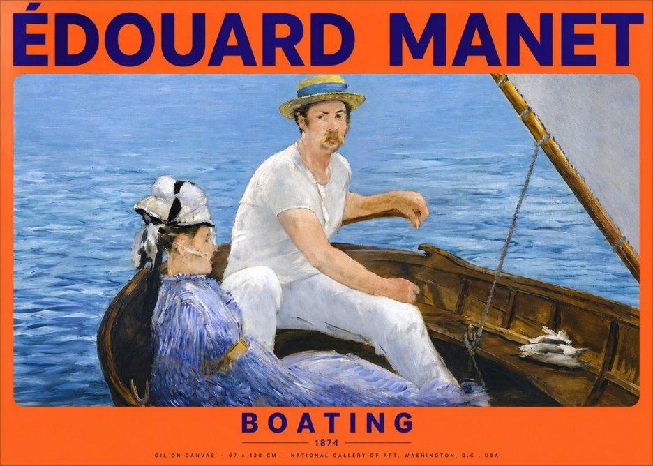 Édouard Manet Boating No2 - Plakát