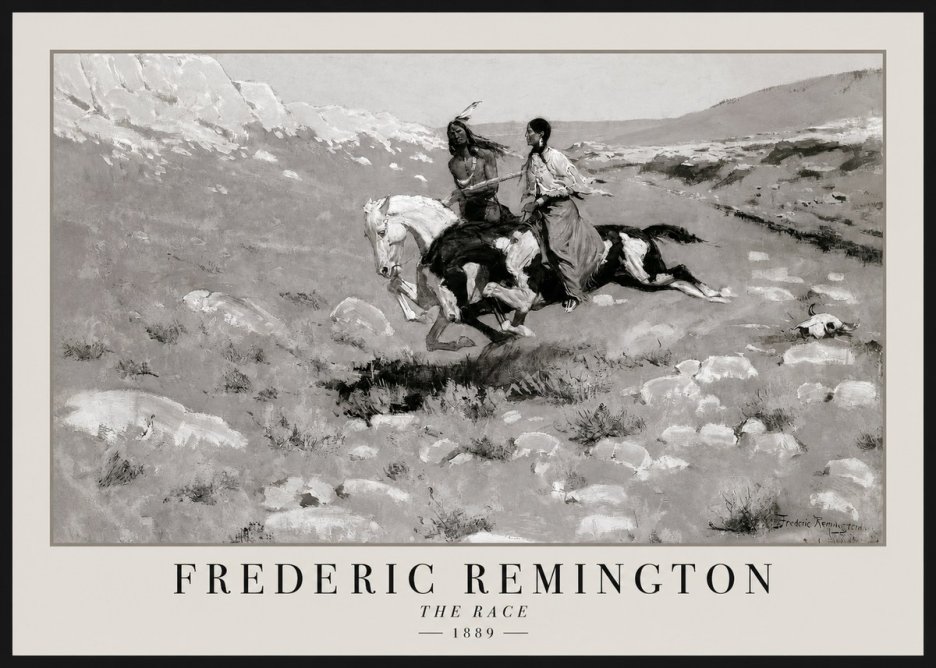 Frederic Remington The Race II No1 - Plakát
