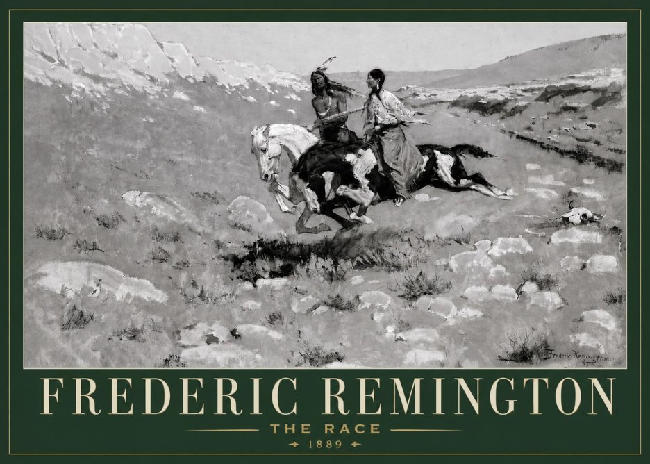 Frederic Remington The Race II No3 - Plakát