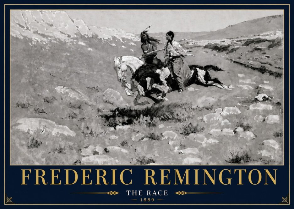 Frederic Remington The Race II No4 - Plakát