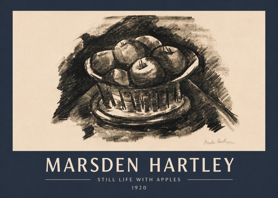 Marsden Hartley Still Life with Apples No4 - Plakát