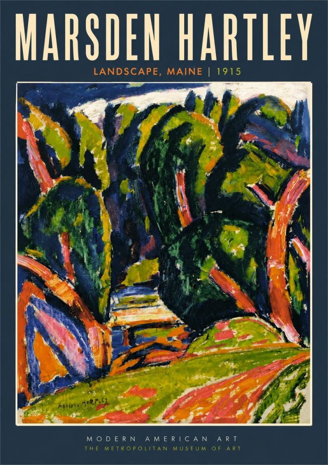 Marsden Hartley Landscape, Maine No2 - Plakát