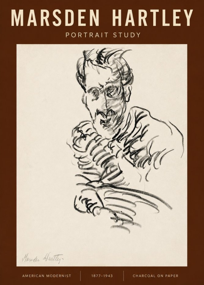 Marsden Hartley Portrait Study No2 - Plakát
