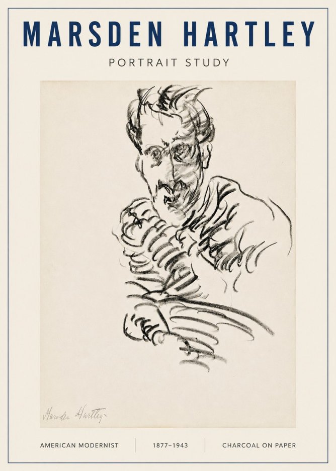 Marsden Hartley Portrait Study No3 - Plakát