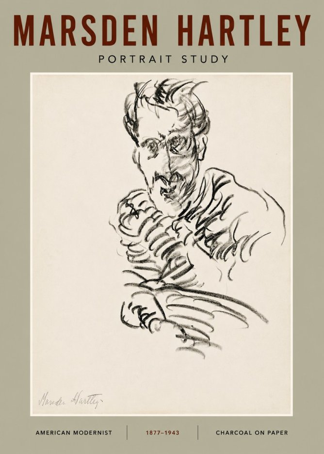 Marsden Hartley Portrait Study No4 - Plakát