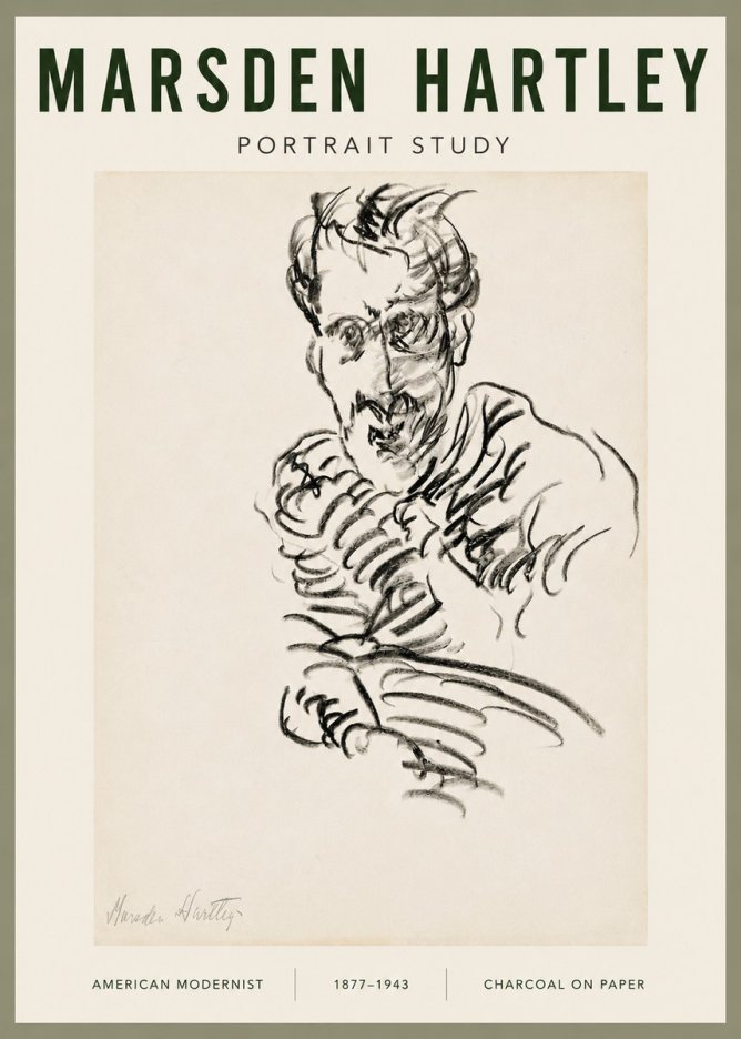 Marsden Hartley Portrait Study No5 - Plakát
