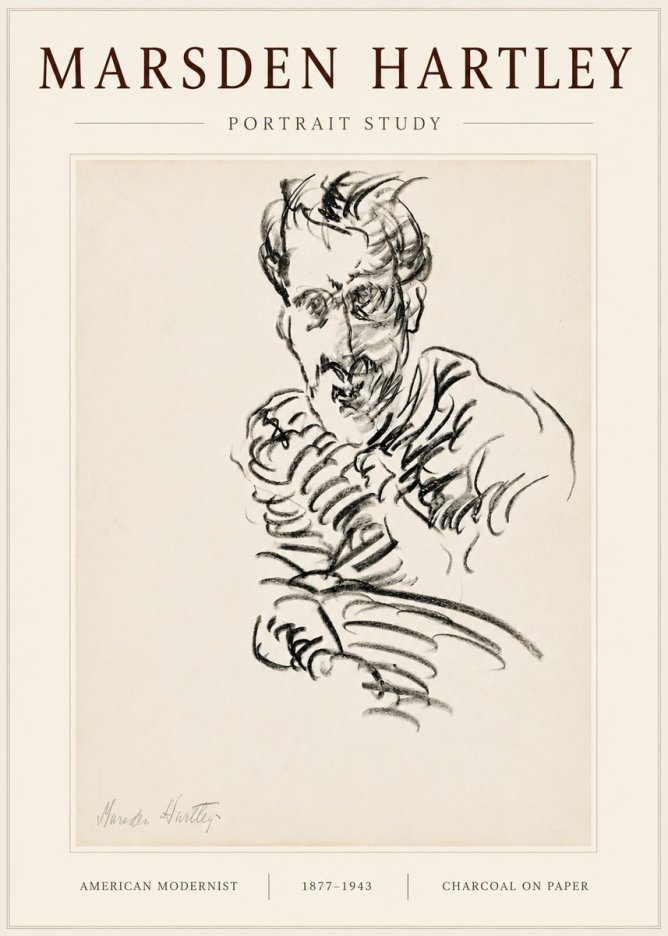 Marsden Hartley Portrait Study No6 - Plakát