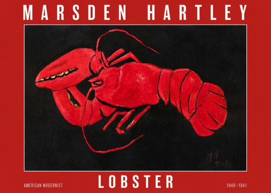 Marsden Hartley Lobster No2 - Plakát