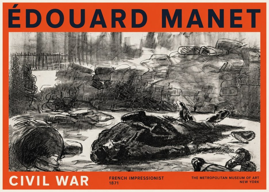 Édouard Manet Civil War No2 - Plakát