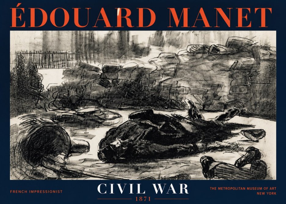 Édouard Manet Civil War No4 - Plakát