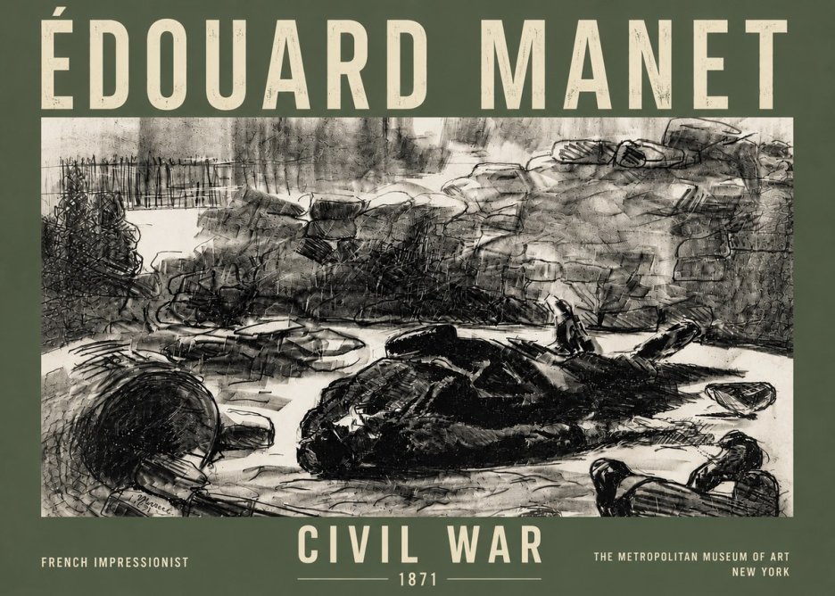 Édouard Manet Civil War No5 - Plakát