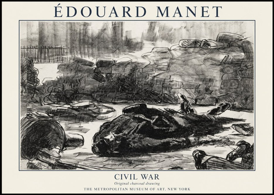 Édouard Manet Civil War No6 - Plakát