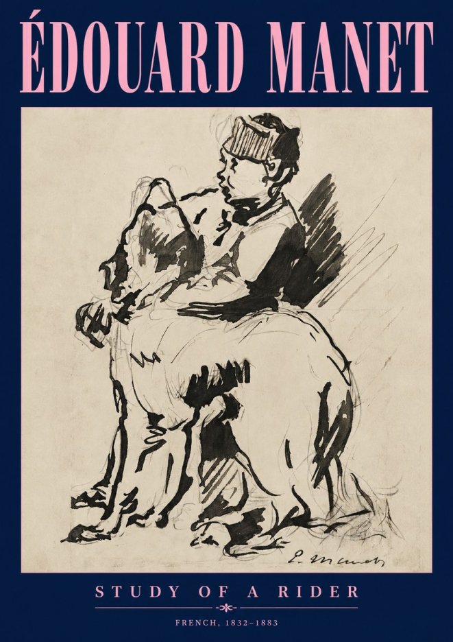 Édouard Manet Study of a Rider No3 - Plakát