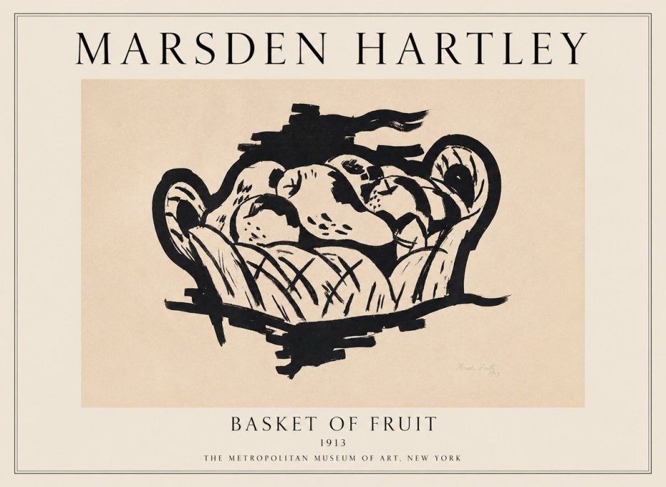 Marsden Hartley Basket of Fruit No1 - Plakát