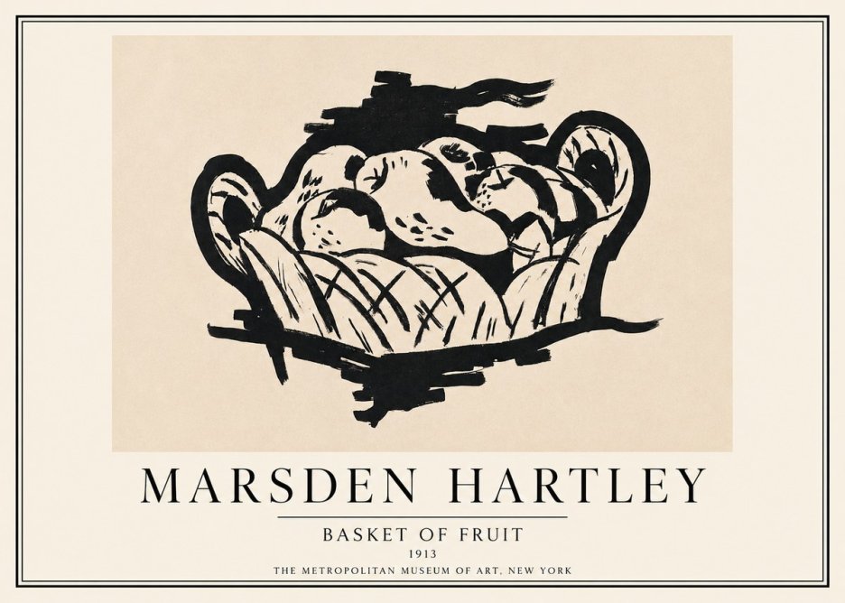 Marsden Hartley Basket of Fruit No3 - Plakát