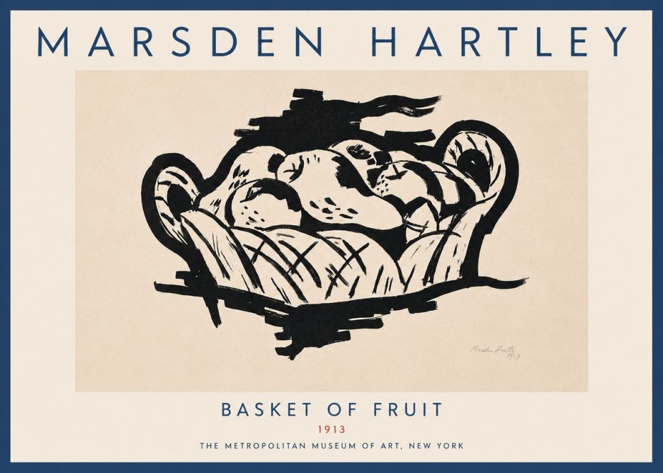Marsden Hartley Basket of Fruit No5 - Plakát