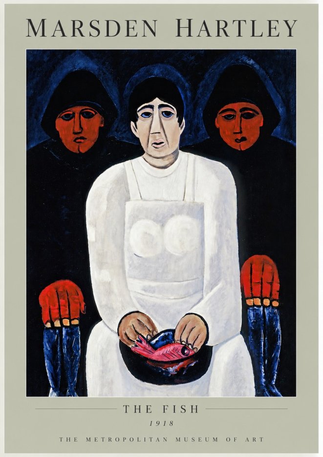Marsden Hartley The Fish No3 - Plakát