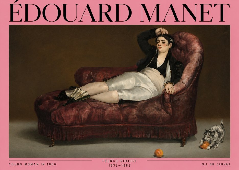 Édouard Manet Young Woman in 1866 No3 - Plakát