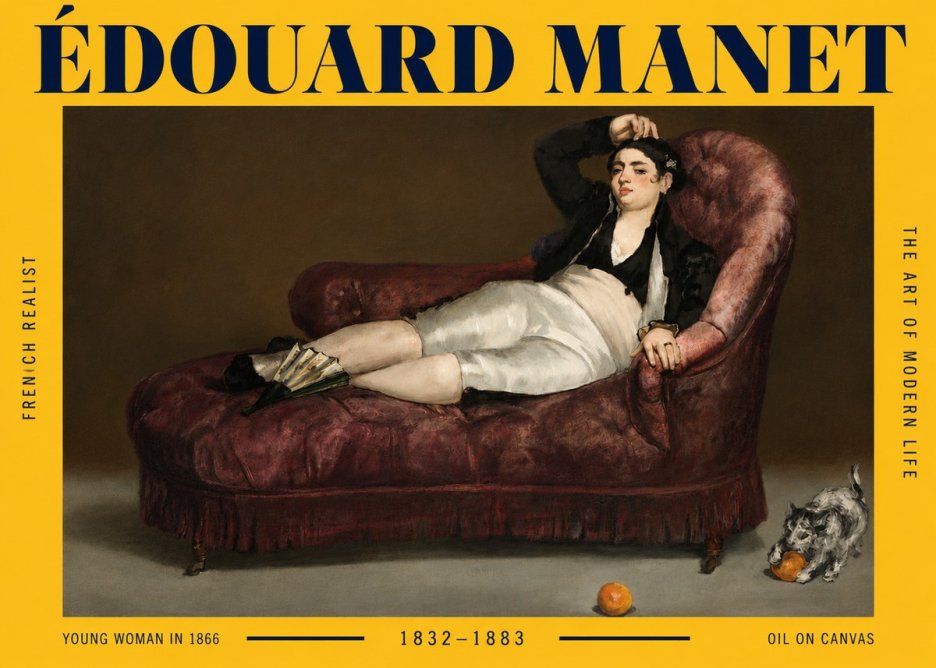 Édouard Manet Young Woman in 1866 No5 - Plakát