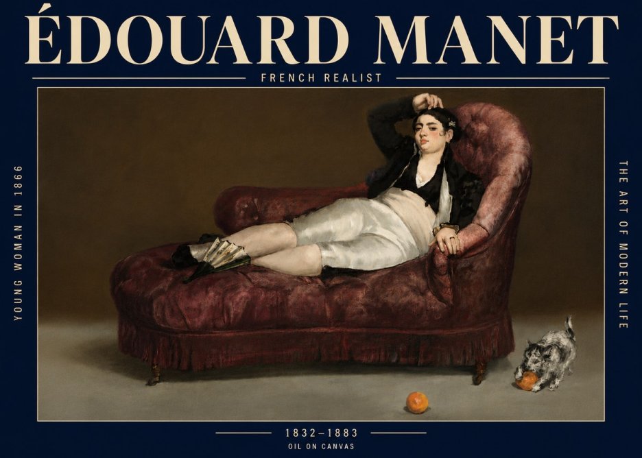 Édouard Manet Young Woman in 1866 No6 - Plakát