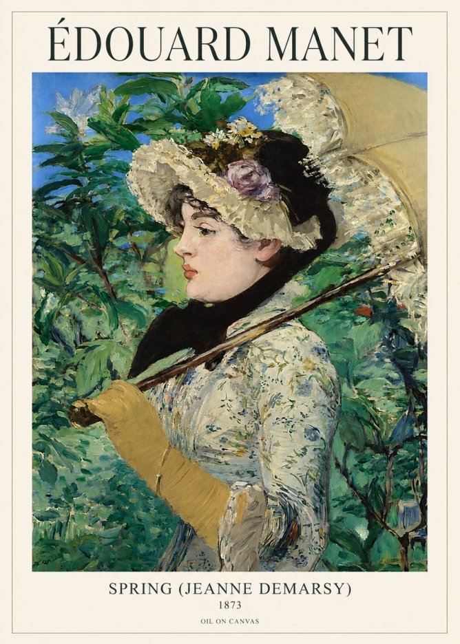 Édouard Manet Spring (Jeanne Demarsy) No1 - Plakát