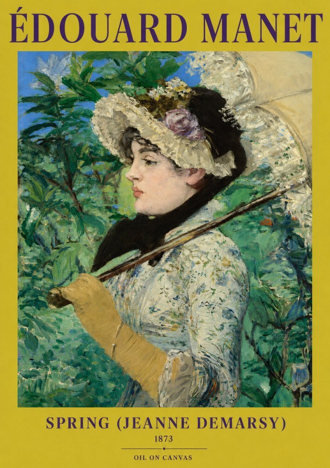Édouard Manet Spring (Jeanne Demarsy) No2 - Plakát