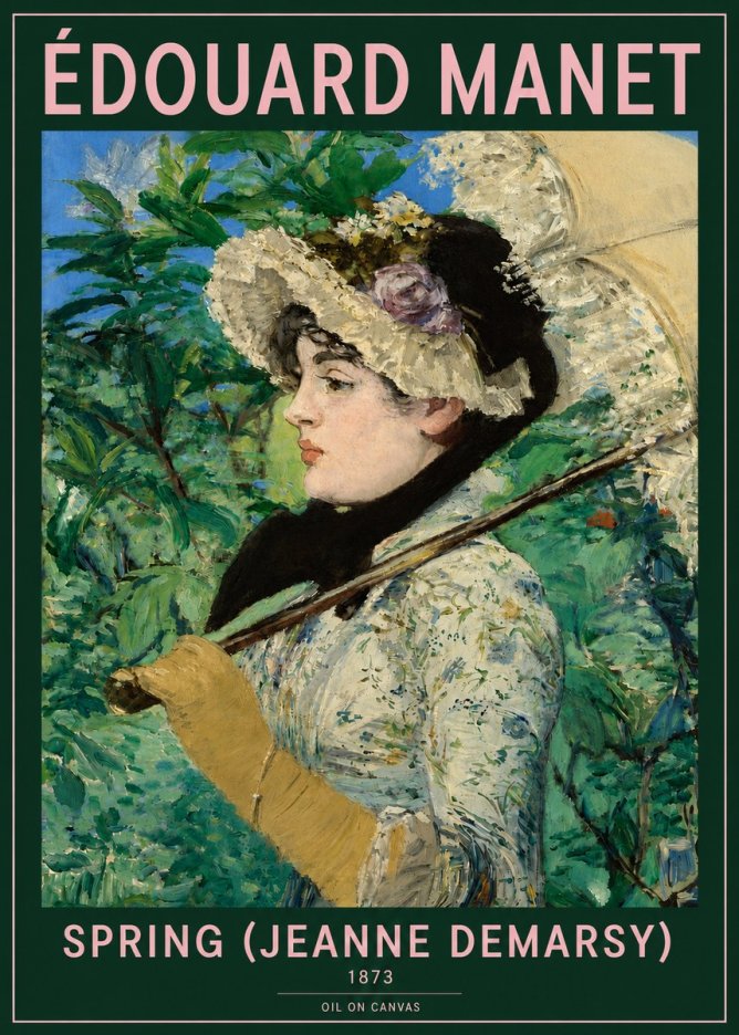Édouard Manet Spring (Jeanne Demarsy) No3 - Plakát